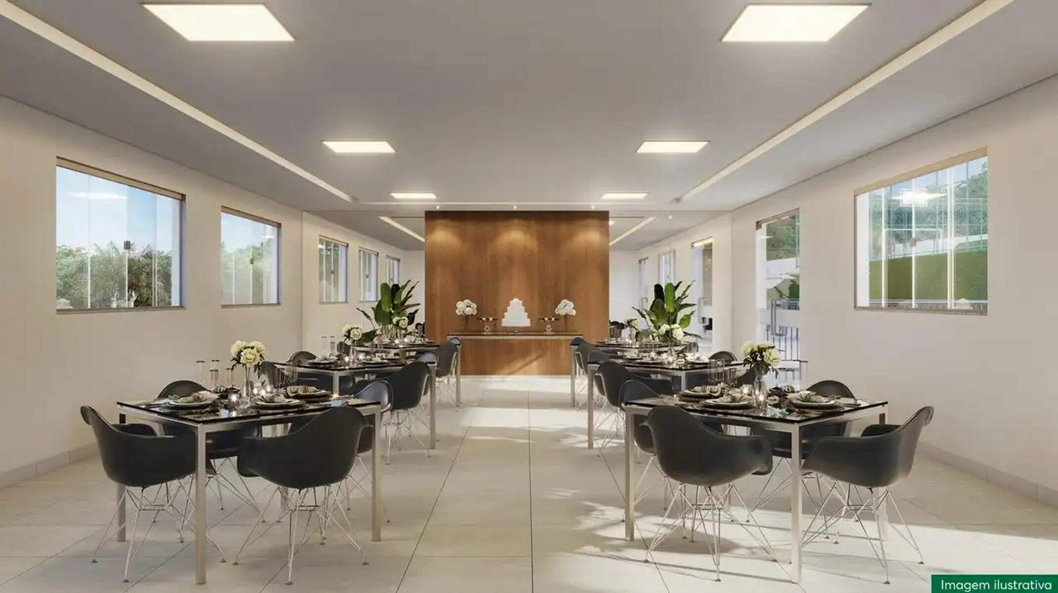Apartamento à venda no Perobas: Salão de festas