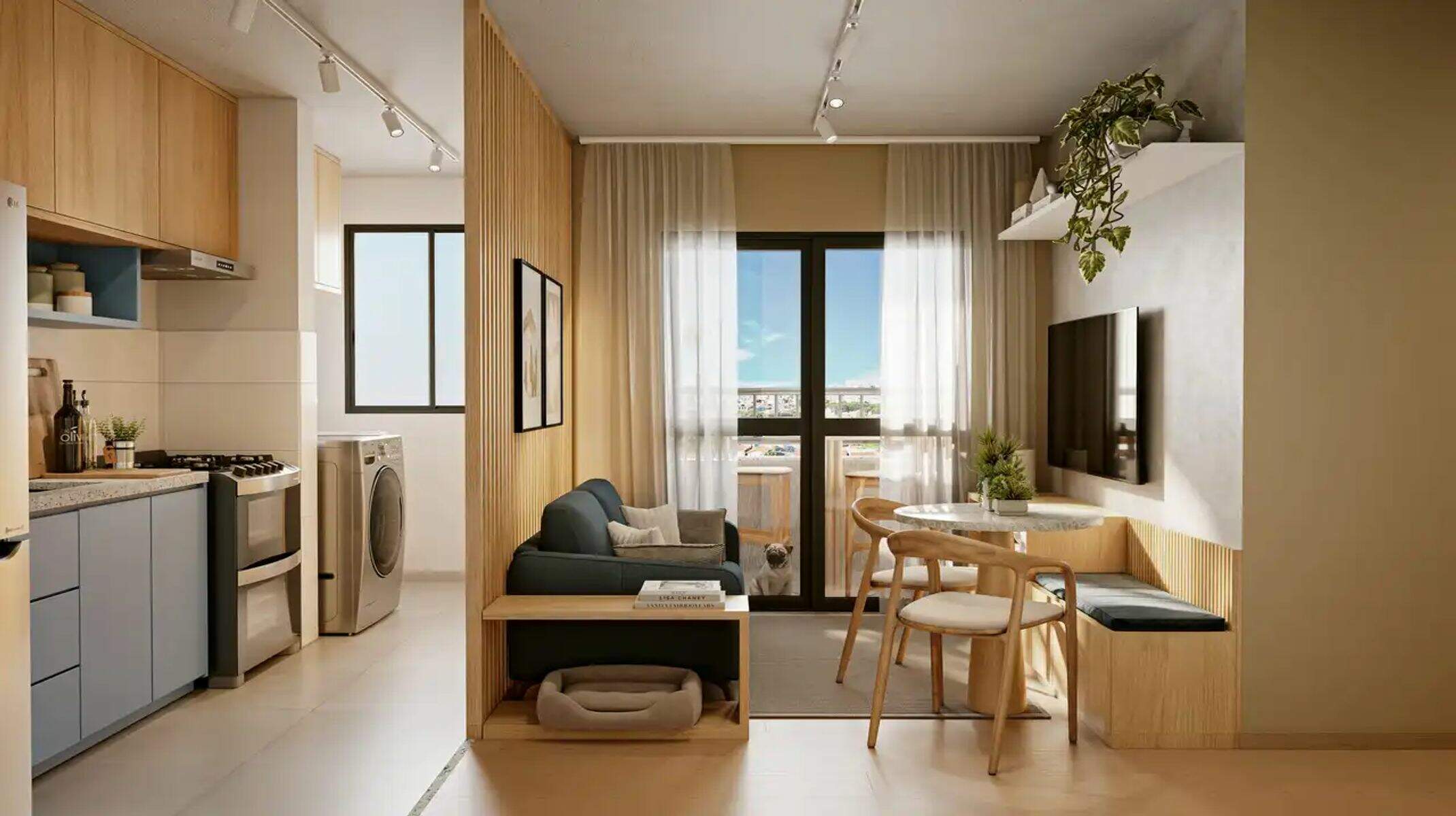 Apartamento à venda no Alípio de Melo: Sala e Cozinha