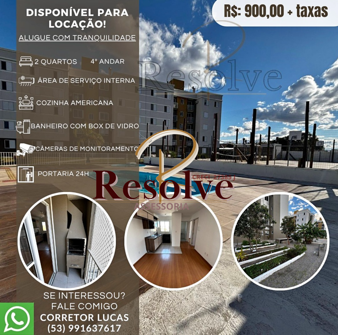 Apartamento para aluguel no Areal: 