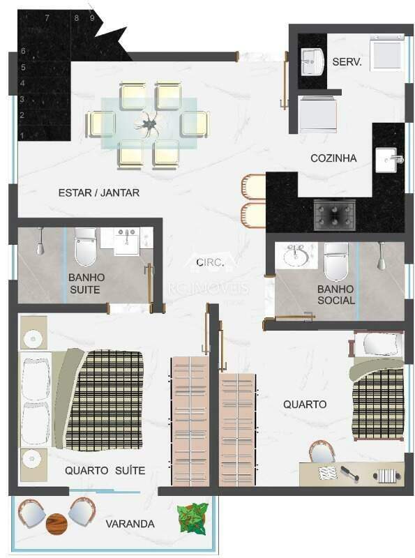 Apartamento à venda com 2 quartos, 74m² - Foto 15