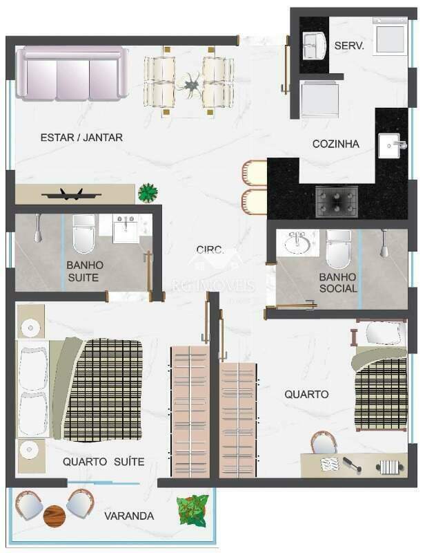 Apartamento à venda com 2 quartos, 74m² - Foto 14