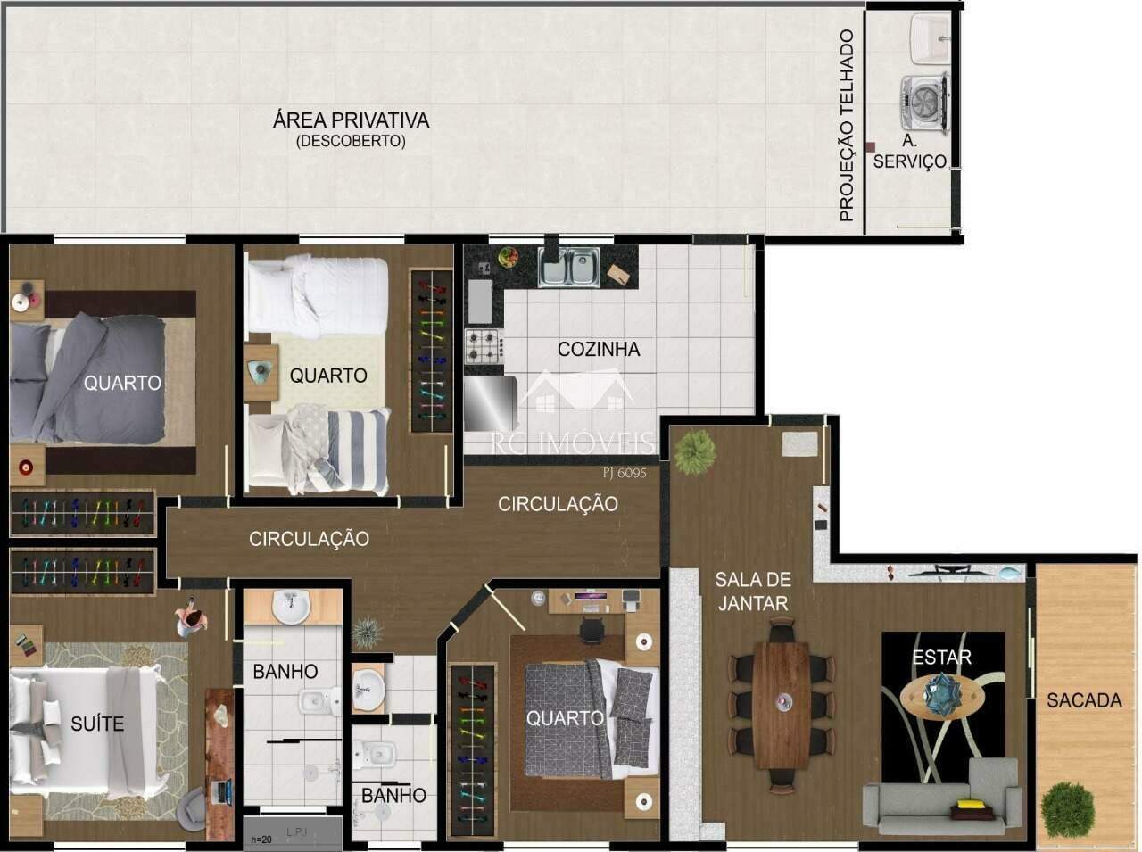 Apartamento à venda com 4 quartos, 175m² - Foto 2