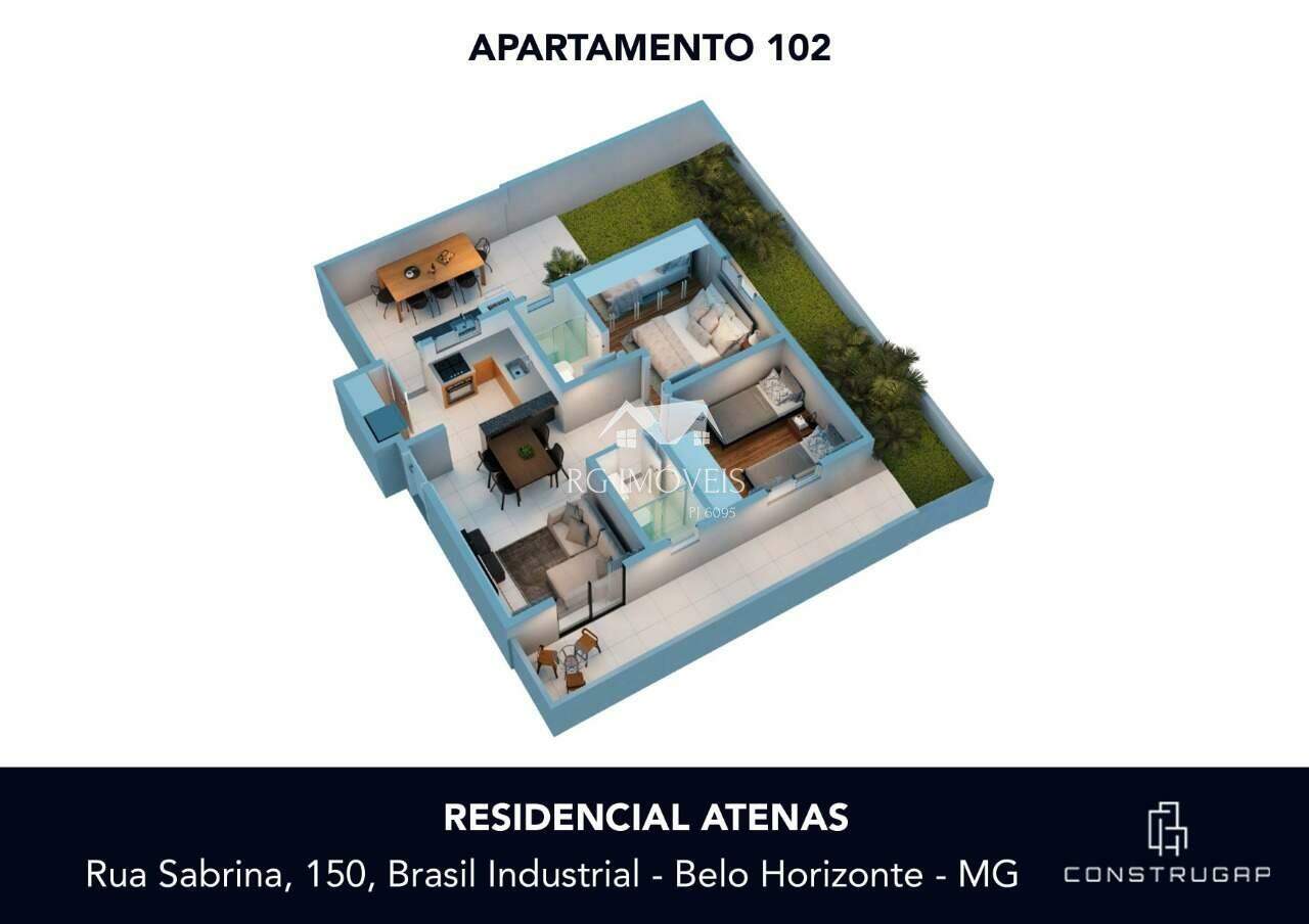 Apartamento à venda com 2 quartos, 51m² - Foto 3