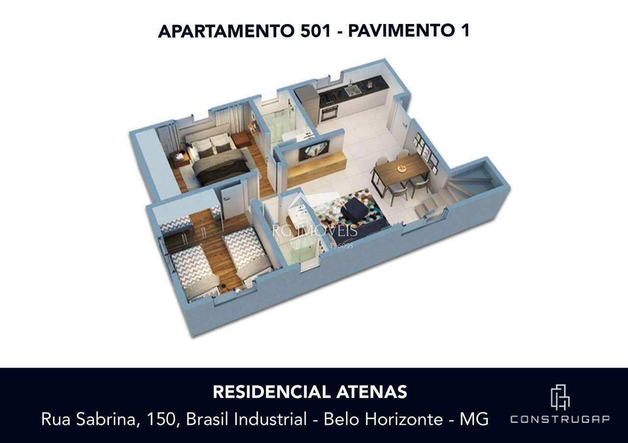 Apartamento à venda com 2 quartos, 51m² - Foto 10