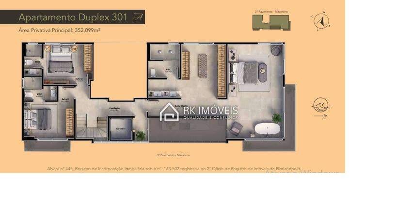 Dúplex en venta, 4 dormitorios, 4 suites, 2 plazas de garaje, Jurerê Internacional - Florianópolis/SC - 45