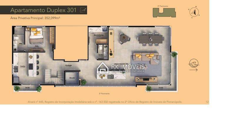 Dúplex en venta, 4 dormitorios, 4 suites, 2 plazas de garaje, Jurerê Internacional - Florianópolis/SC - 44
