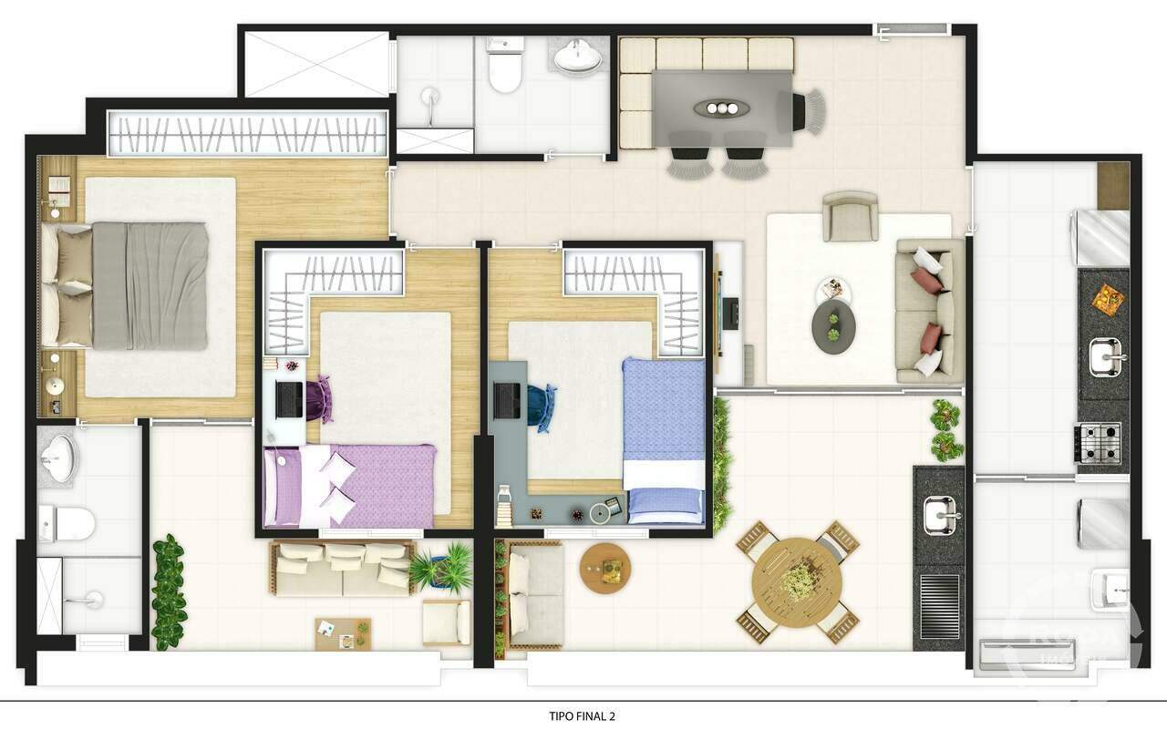 Apartamento à venda no Boqueirão: 