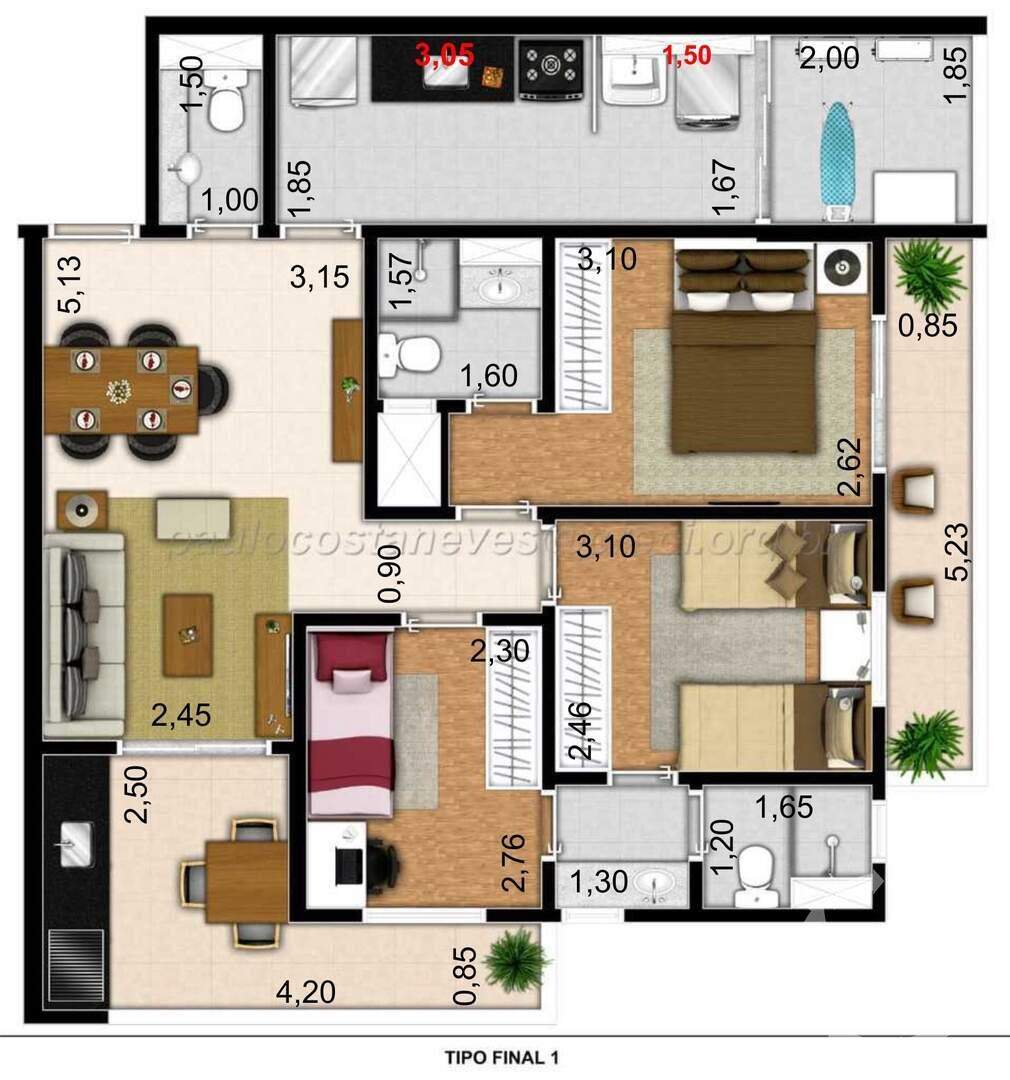 Apartamento à venda no Boqueirão: 