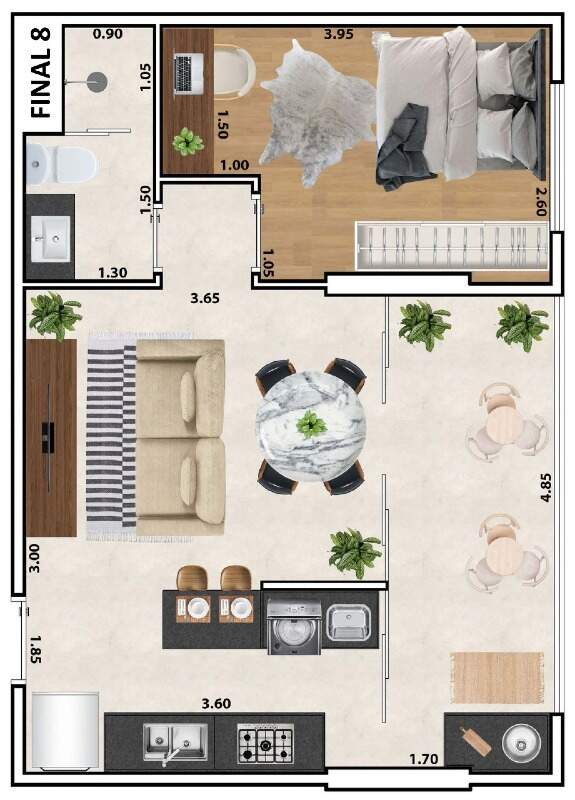 Apartamento à venda no Macuco: 