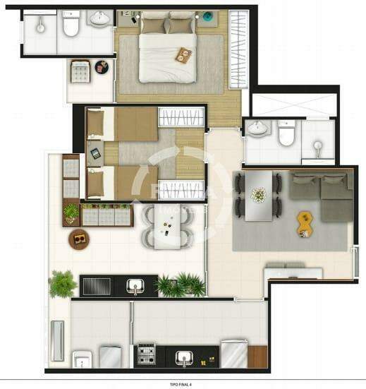 Apartamento à venda no Boqueirão: 