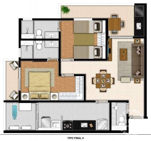 Apartamento à venda no Boqueirão: 