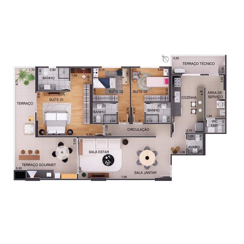 Apartamento à venda no Aparecida: 
