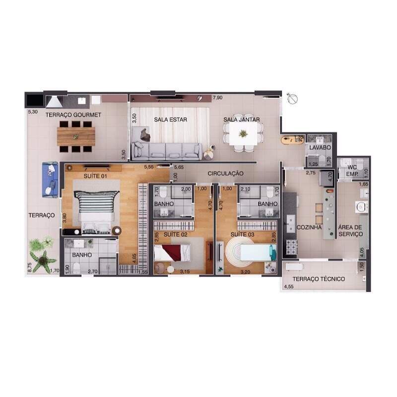 Apartamento à venda no Aparecida: 