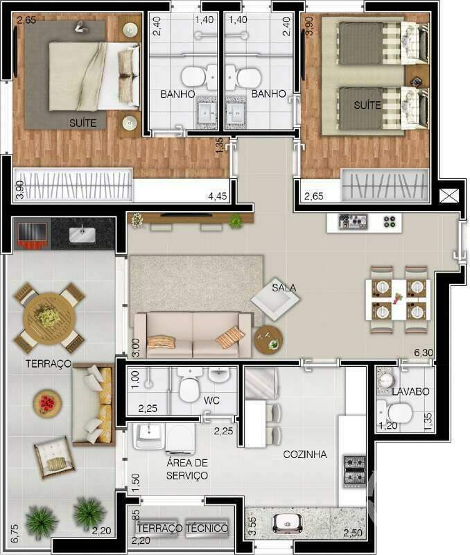 Apartamento à venda no Aparecida: 