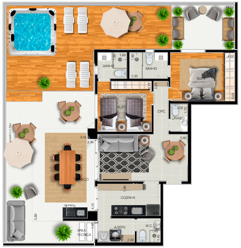 Apartamento à venda no Embaré: 