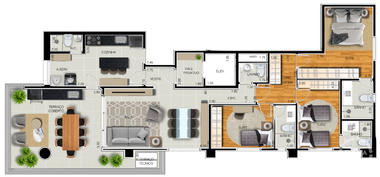 Apartamento à venda no Embaré: 