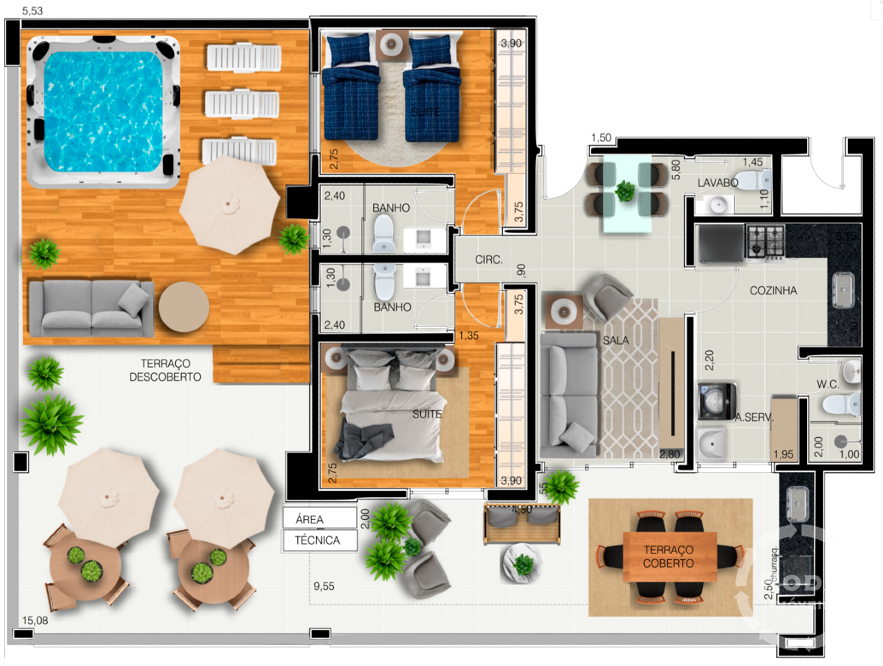 Apartamento à venda no Embaré: 