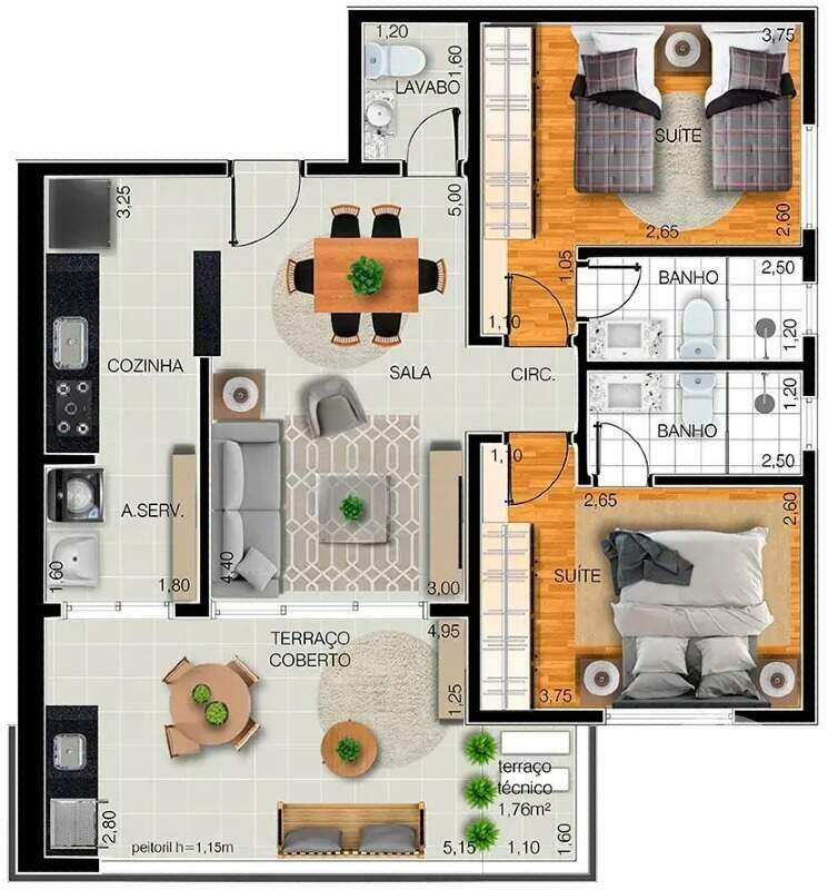 Apartamento à venda no Aparecida: 