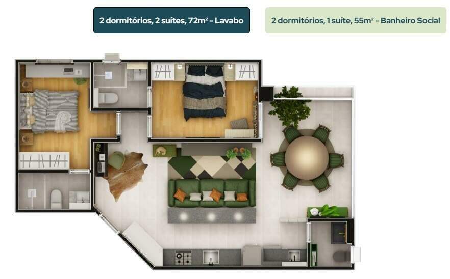 Apartamento à venda no Campo Grande: 