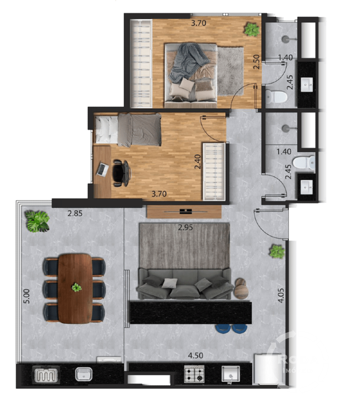 Apartamento à venda no José Menino: 
