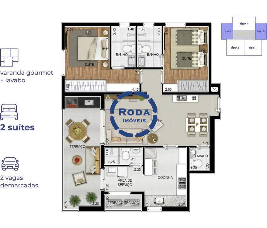 Apartamento à venda no Aparecida: 