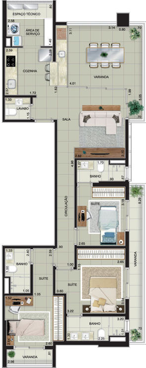Apartamento à venda no Ponta da Praia: 