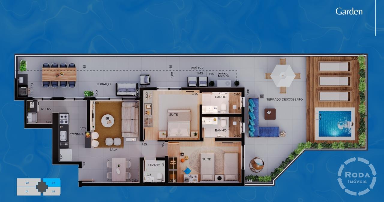 Apartamento Garden à venda no Boqueirão: 