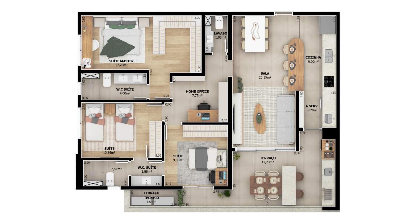 Apartamento à venda no Boqueirão: 