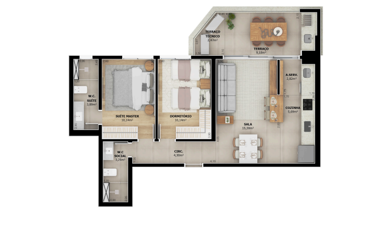 Apartamento à venda no Boqueirão: 