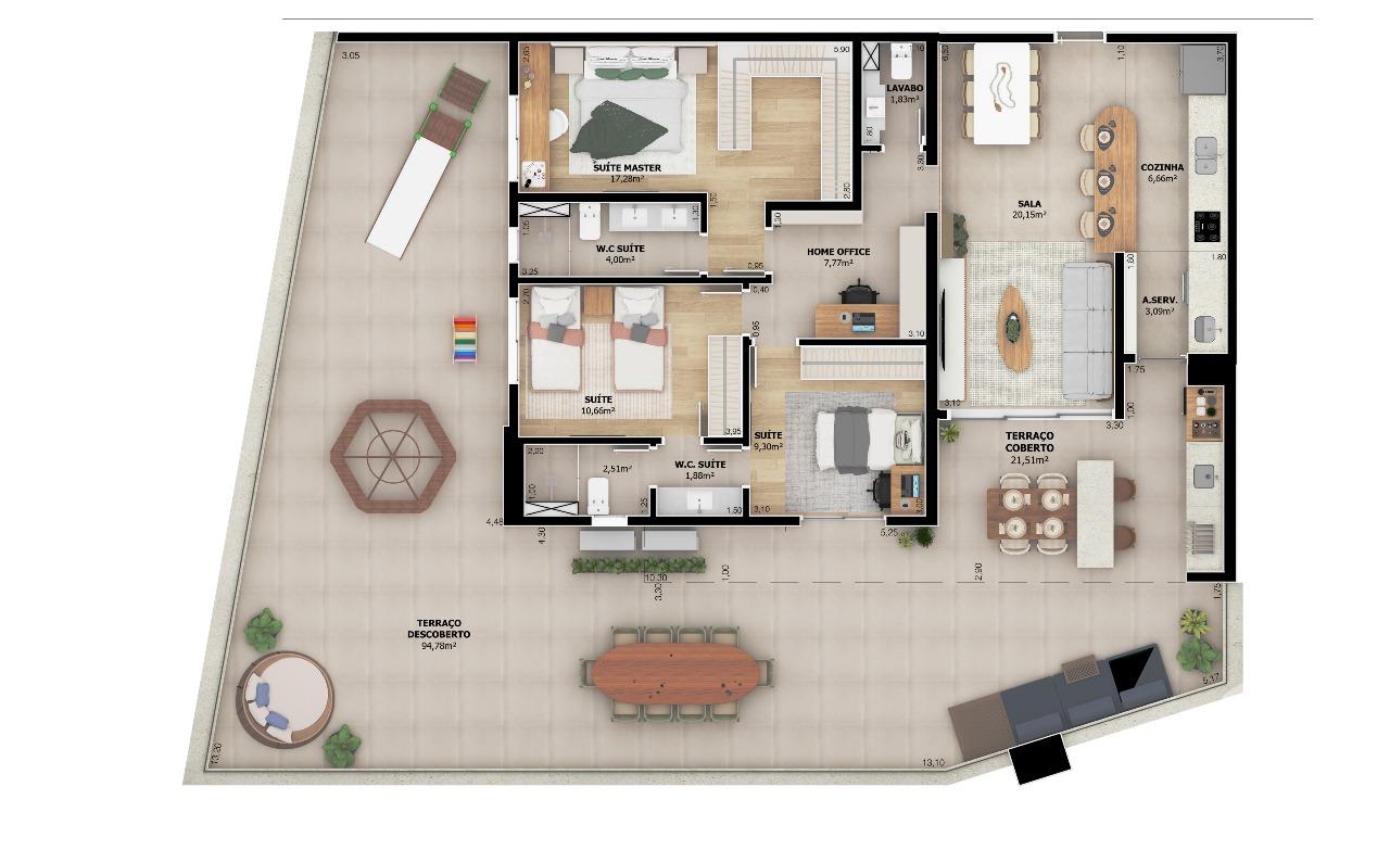 Apartamento Garden à venda no Boqueirão: 