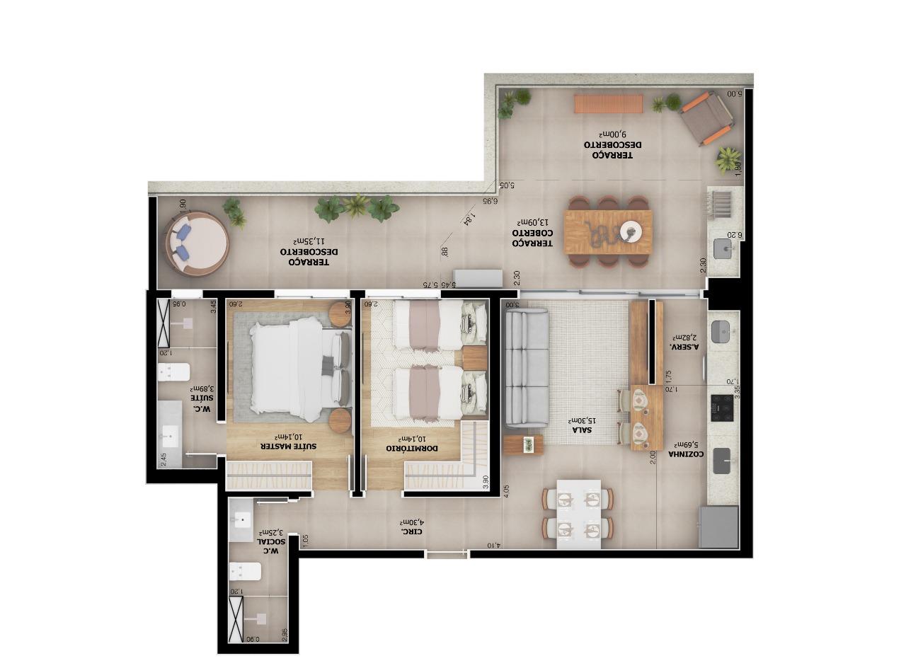 Apartamento Garden à venda no Boqueirão: 