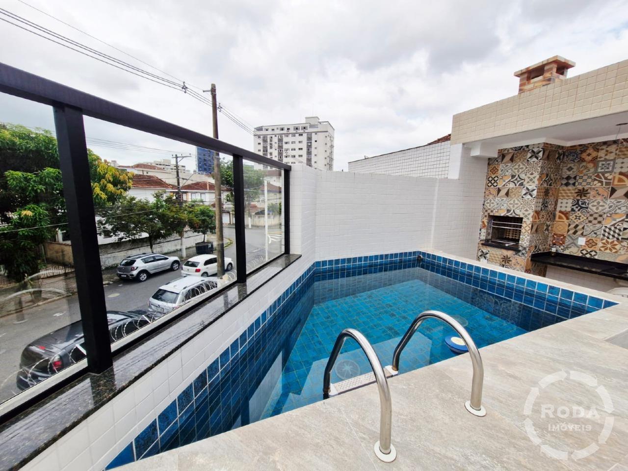 Casa Sobreposta Alta à venda no Vila Belmiro: PISCINA