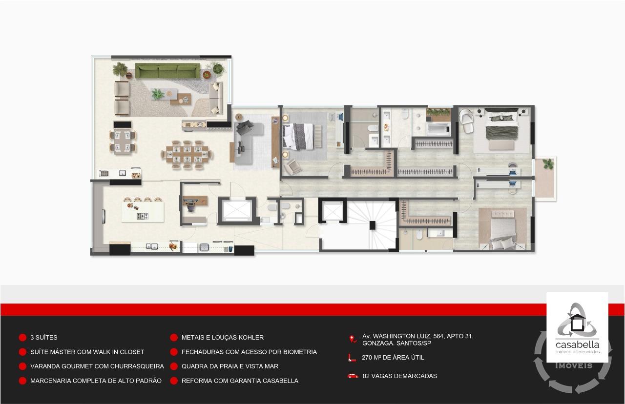 Apartamento à venda no Gonzaga: 