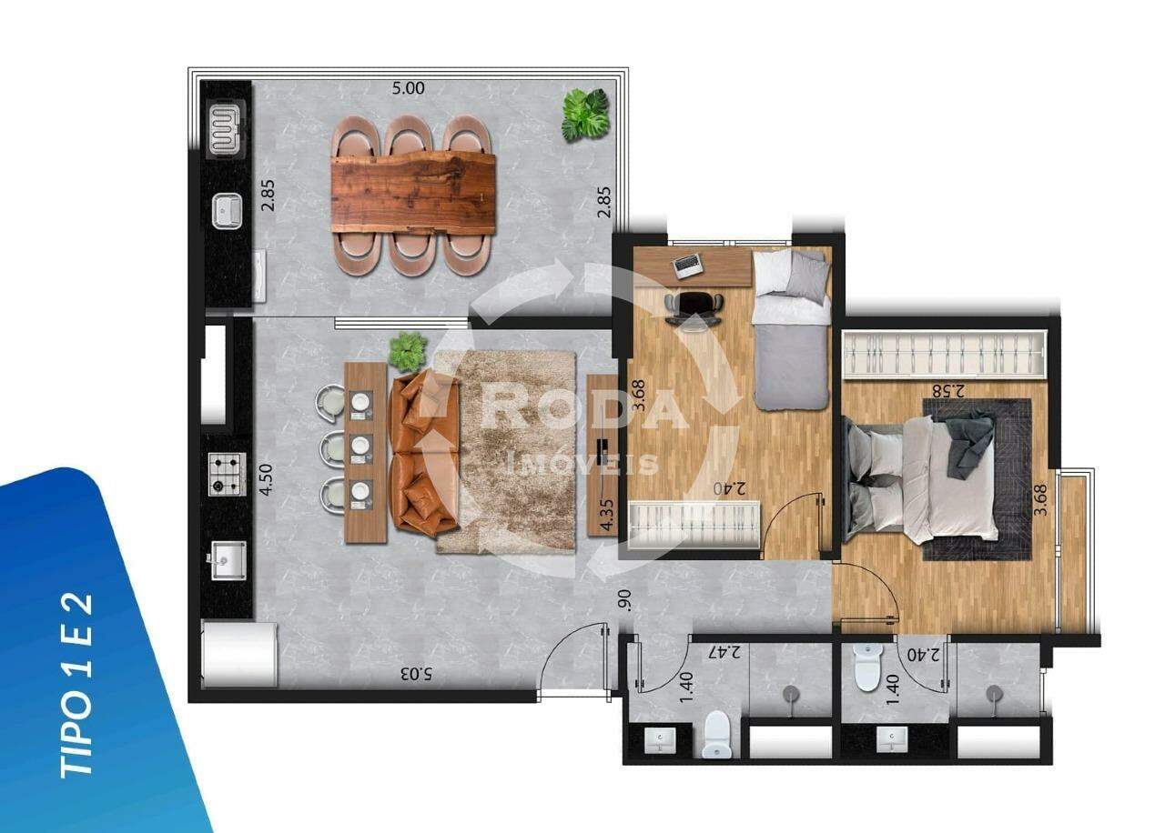 Apartamento à venda no José Menino: 