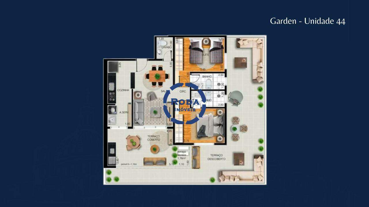 Apartamento Garden à venda no Aparecida: 