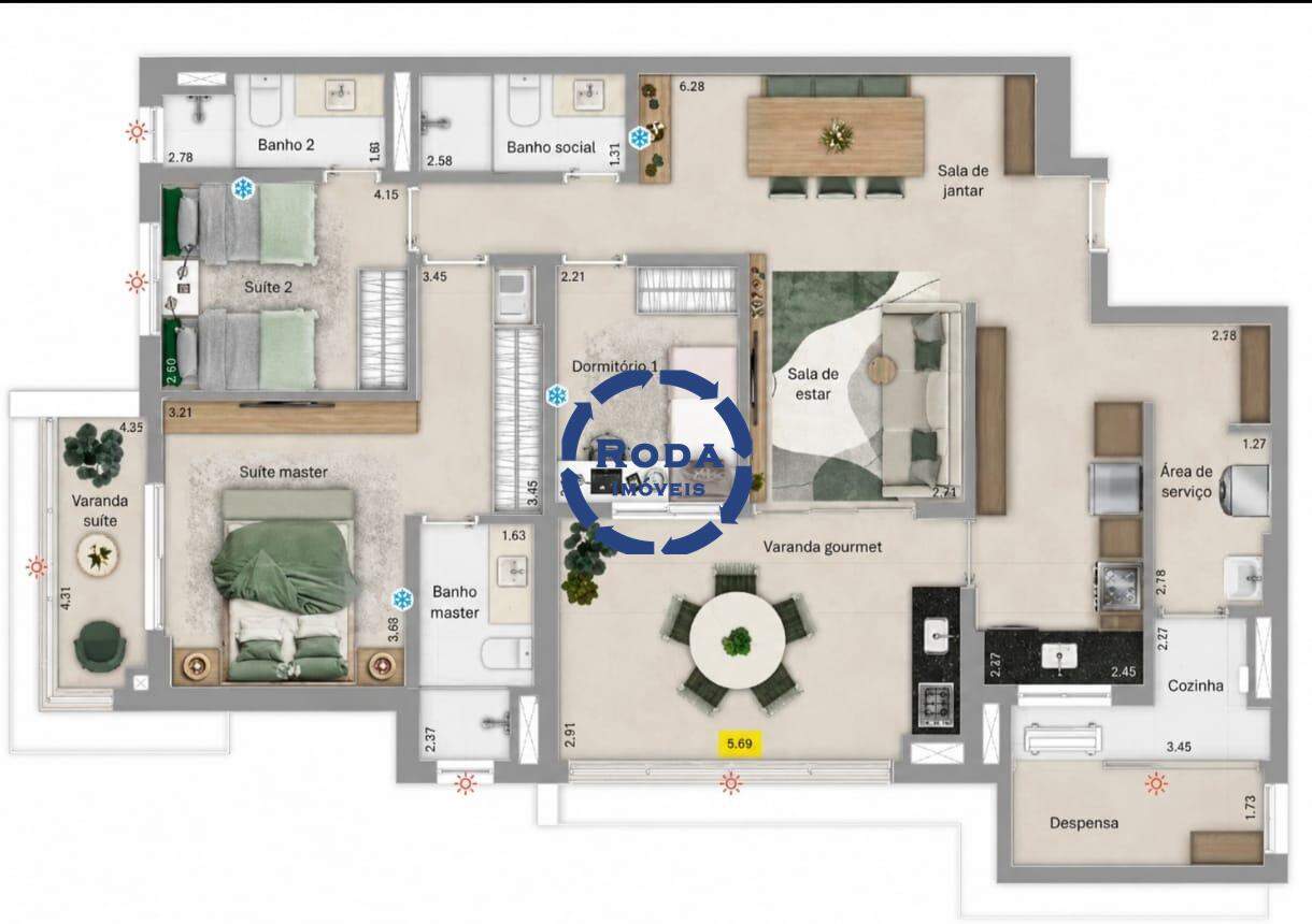 Apartamento à venda no Embaré: 