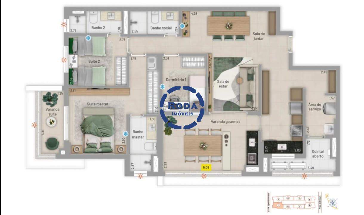 Apartamento à venda no Embaré: 