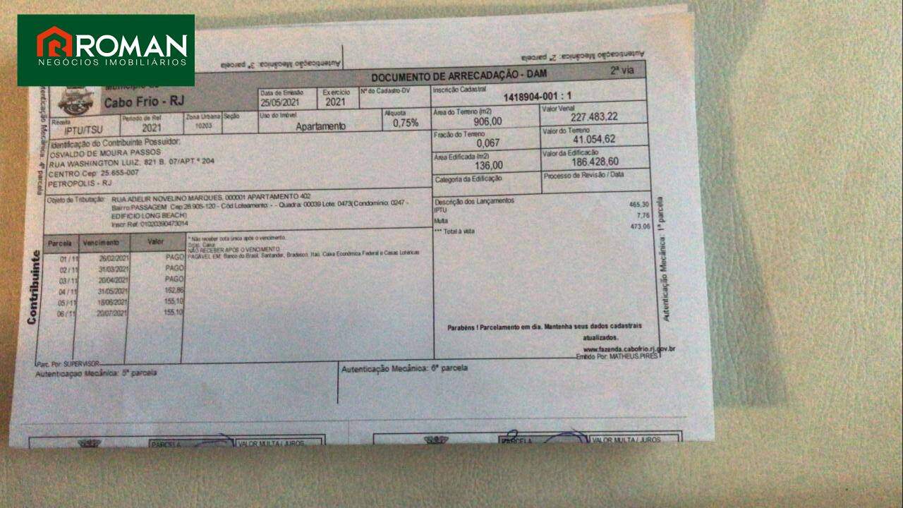 Cobertura à venda no Passagem: 