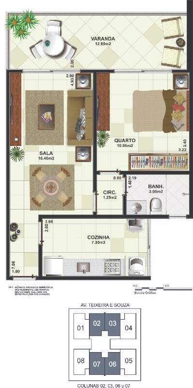 Apartamento à venda no Braga: 