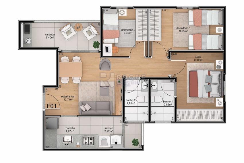 Apartamento à venda no bairro Terras de Santa Bárbara: