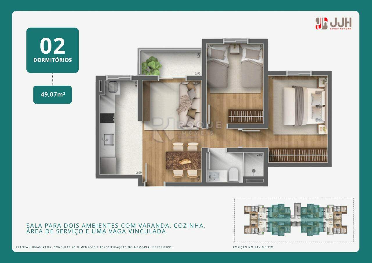 Apartamento à venda no bairro Jardim Cavinato:
