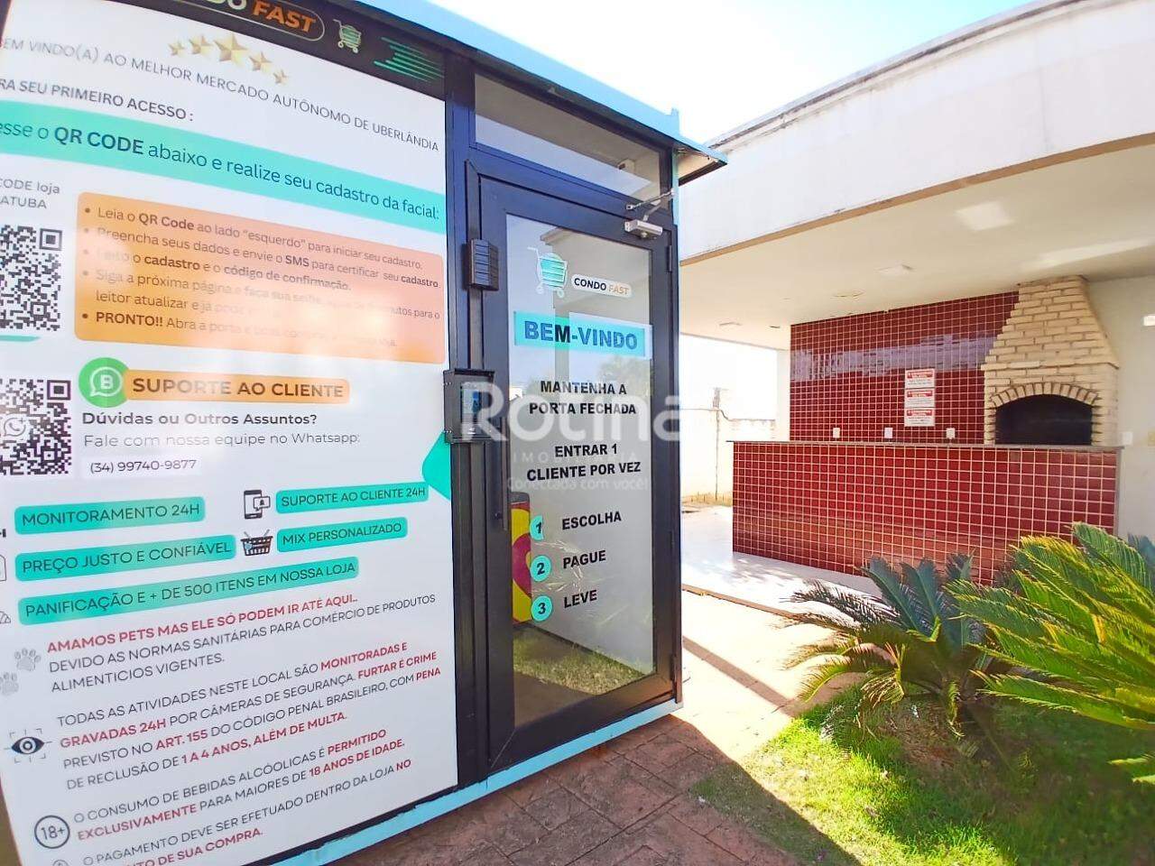 Apartamento para alugar, 2 quartos em Uberlândia no bairro Aclimação no valor de R$ 950,00 - Rotina Imobiliária: 