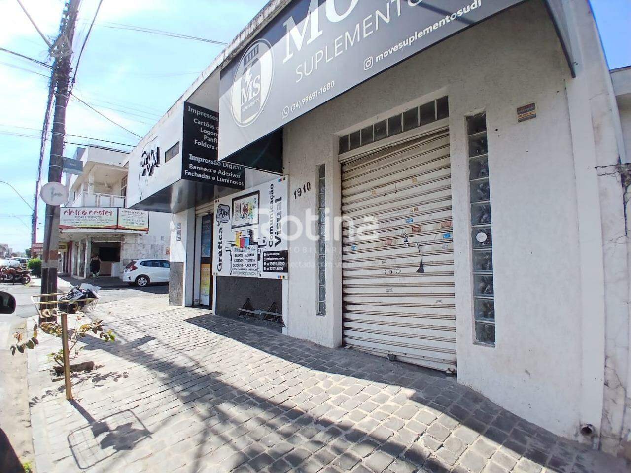 Loja para alugar, em Uberlândia no bairro Nossa Senhora Aparecida no valor de R$ 1.000,00 - Rotina Imobiliária: 