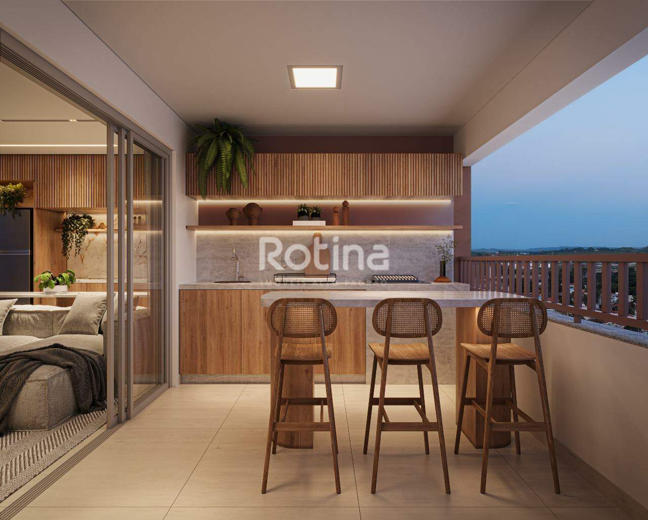 Apartamento à venda, 2 até 3 quartos em Uberlândia no bairro Gávea no valor de R$ R$ 802.585,00 até R$ 1.275.621,00 - Rotina Imobiliária: Varanda 