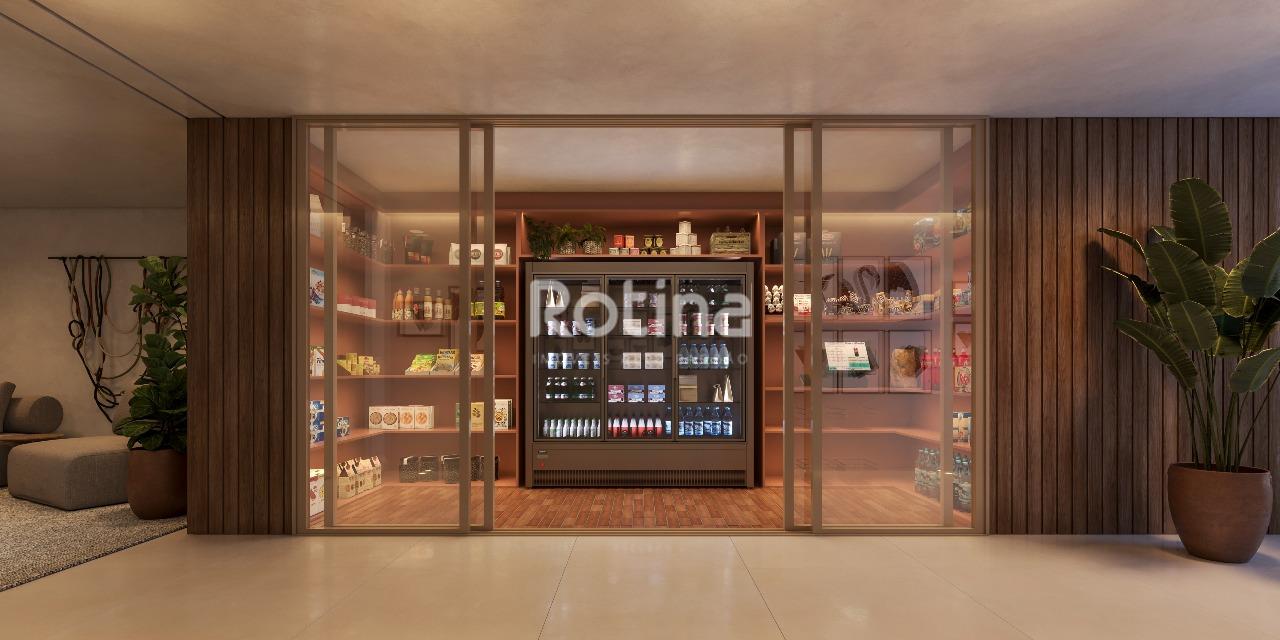 Apartamento à venda, 1 até 2 quartos em Uberlândia no bairro Santa Mônica no valor de R$ R$ 299.000,00 até R$ 686.592,34 - Rotina Imobiliária: Hall e mini mercado