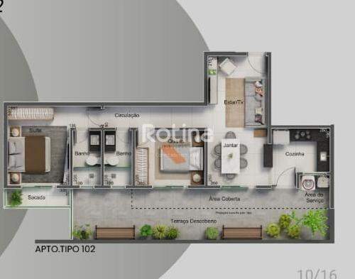 Apartamento à venda, 2 quartos em Uberlândia no bairro Santa Mônica no valor de R$ 450.000,00 - Rotina Imobiliária: 