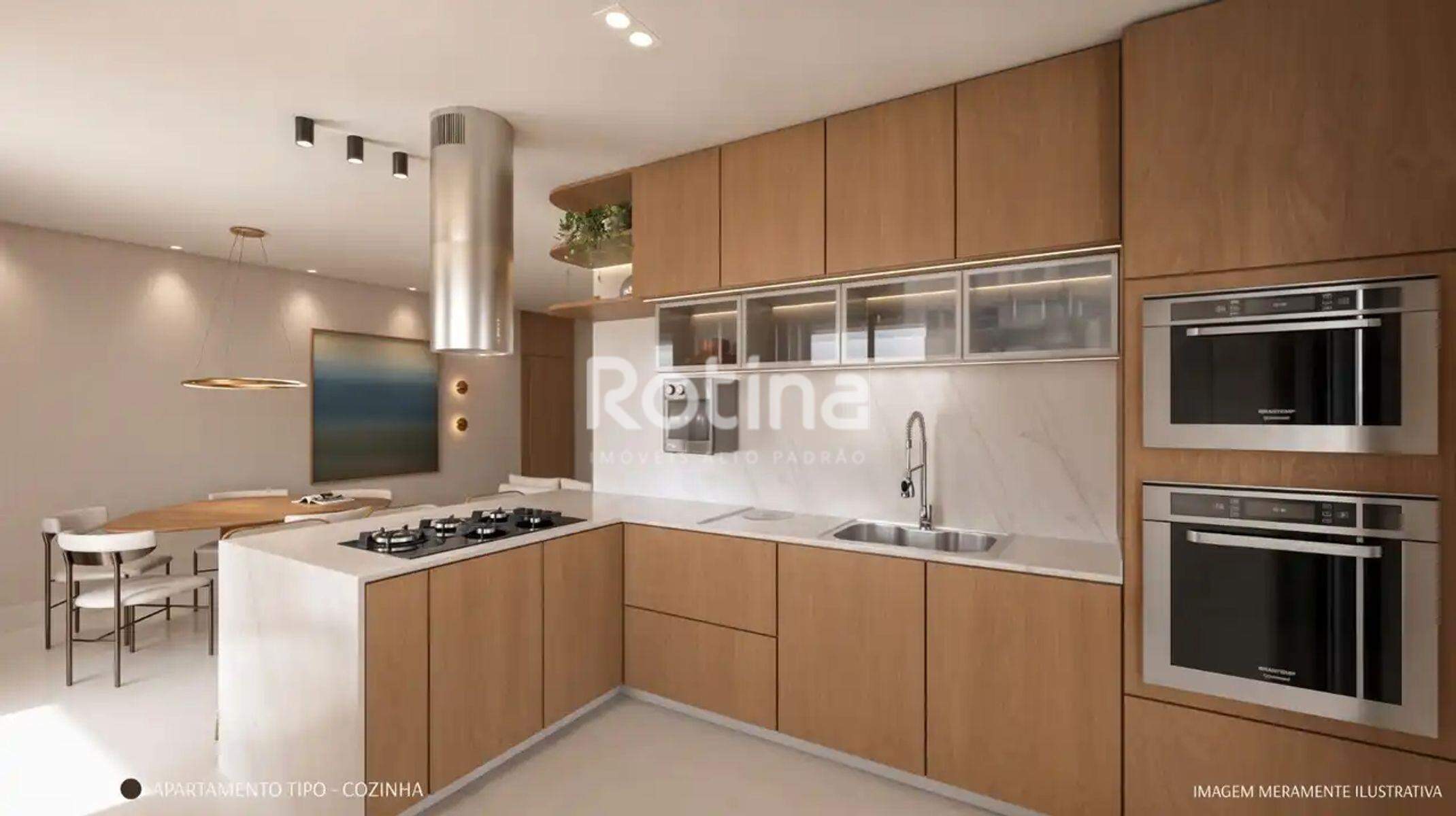 Apartamento à venda, 3 até 3 quartos em Uberlândia no bairro Tabajaras no valor de R$ R$ 1.267.000,00 até R$ 2.950.000,00 - Rotina Imobiliária: Cozinha - apartamento tipo