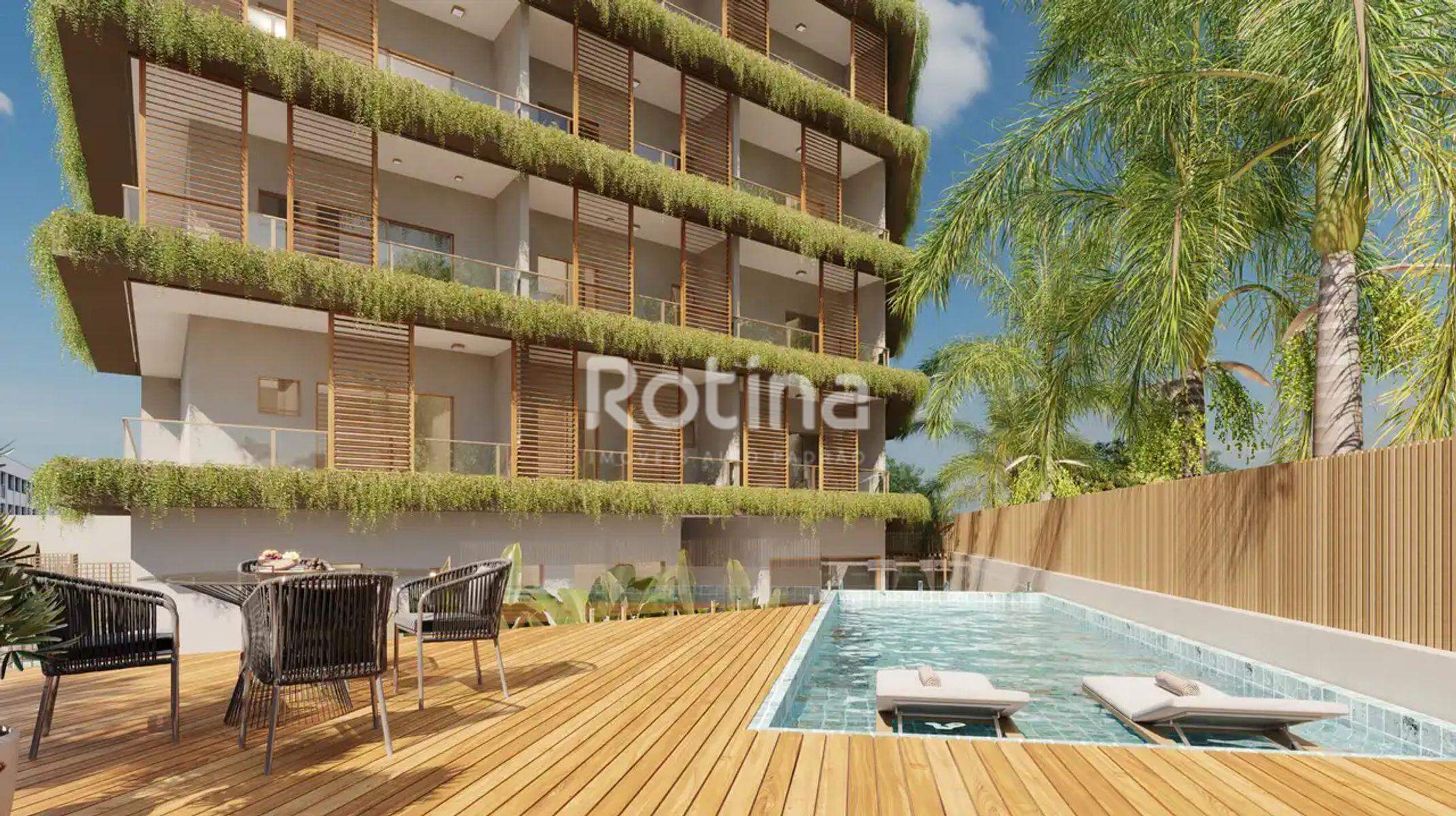 Apartamento à venda, 1 até 1 quartos em Uberlândia no bairro Tibery no valor de R$ R$ 309.672,00 até R$ 309.672,00 - Rotina Imobiliária: Piscina com deck