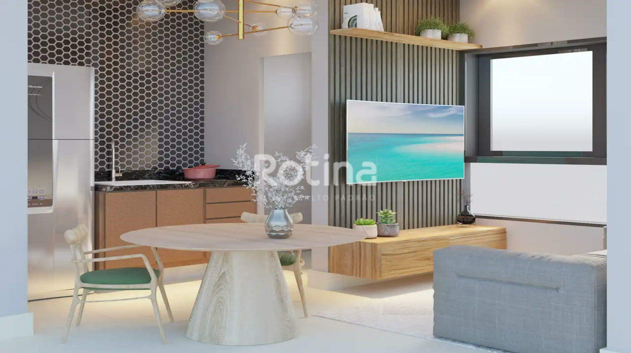 Apartamento à venda, 2 até 2 quartos em Uberlândia no bairro Santa Mônica no valor de R$ R$ 517.700,00 até R$ 517.700,00 - Rotina Imobiliária: Sala de estar