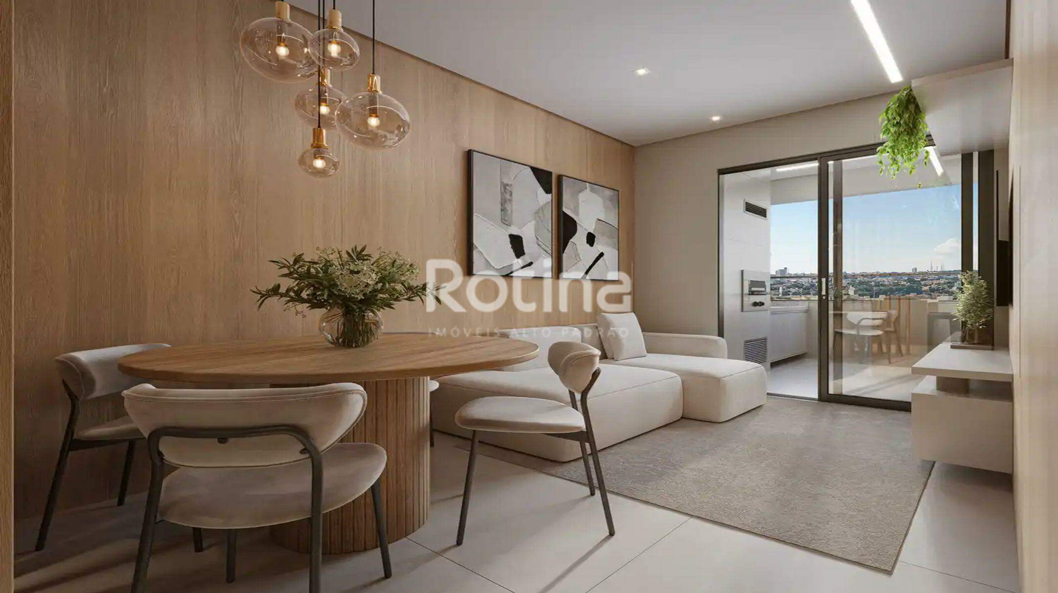 Apartamento à venda, 2 até 3 quartos em Uberlândia no bairro Santa Mônica no valor de R$ R$ 463.400,00 até R$ 578.400,00 - Rotina Imobiliária: Sala de jantar